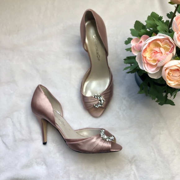 Caparros rose pink peep toe heels pumps formal 9m - Picture 2 of 6